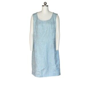 John Meyer Collection Dress Womens Size 16 Blue Floral Shift Sleeveless